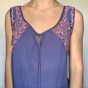 Anthro Beaded Tank - Large